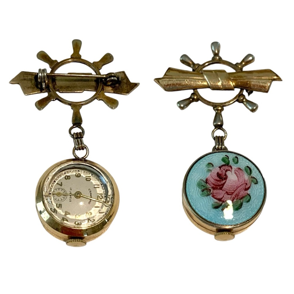 Vintage Crawford Lapel Pin 17 Jewels Watch (Working)